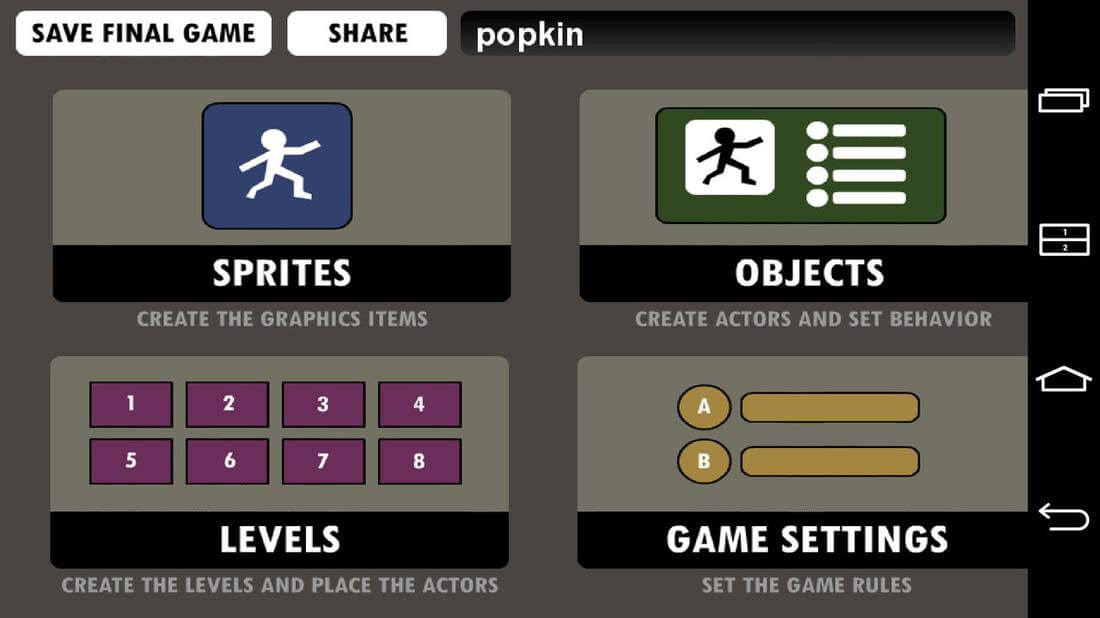 Скриншот #1 из программы Game Creator